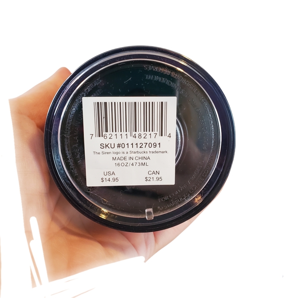 Starbucks 16oz Black Floral Sequin Tumbler - Picture 6 of 9